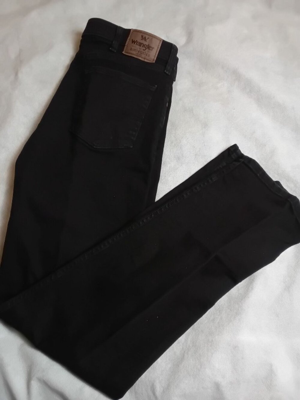 Wrangler Authentics Mens Regular Fit Comfort Flex Waist Jean Black 38W x 34L